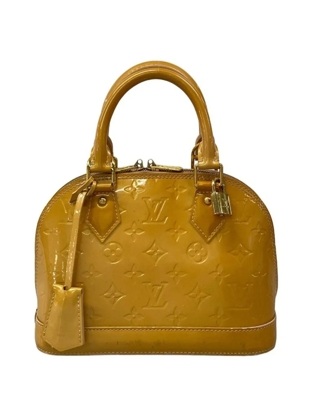 Louis Vuitton Handbag Monogram Vernis Alma BB Rose Florentine Leather